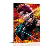 ELedvb Poster de Tanjirro de l'anime Demon Slayer sur toile, poster décoratif sur toile, affiches murales et image d'art moderne pour chambre à coucher (20 x 30 cm)