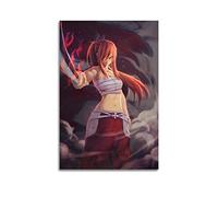 ELedvb Poster décoratif sur toile Fairy Tail Erza Scarlet pour chambre à coucher - 30 x 45 cm
