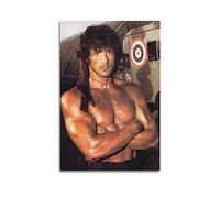 ELedvb Poster décoratif sur toile First Blood Rambo Sylvester Stallone Tough GuyCanvas Poster décoratif sur toile pour chambre à coucher 20 x 30 cm
