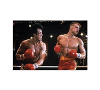 ELedvb Poster décoratif sur toile Sylvester Stallone et Dolph Lundgren in Rocky IV - Décoration murale moderne pour chambre à coucher (50 x 75 cm)