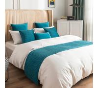 Eleeonora Chemin De Lit,Drapeaux Queue De Lit Housse De Coussin,éCharpe De Lit,éTanche à La PoussièRe,Facile à Entretenir,pour La DéCoration De La Maison Et De L'HôTel