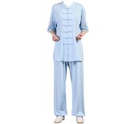 Eleeonora Uniforme Unisexe De Kung Fu l'exercice Matinale,Tang Style Chinois Taiji Uniforme Art Martiaux,Tai Chi Homme Soie éLastique,DéContracté Et éLéGant,pour Exercices du Matin