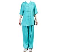 Eleeonora Uniforme Unisexe De Kung Fu l'exercice Matinale,Tang Style Chinois Taiji Uniforme Art Martiaux,Tai Chi Homme Soie éLastique,DéContracté Et éLéGant,pour Exercices du Matin