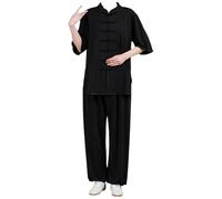 Eleeonora Uniforme Unisexe De Kung Fu l'exercice Matinale,Tang Style Chinois Taiji Uniforme Art Martiaux,Tai Chi Homme Soie éLastique,DéContracté Et éLéGant,pour Exercices du Matin