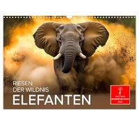 Elefanten - Riesen der Wildnis (Wandkalender 2026 DIN A3 quer), CALVENDO Monatskalender: Sanfte Giganten in ihrem natürlichen Lebensraum.
