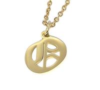 Elefezar Collier Lettre Alphabet Initiale Ancienne Anglaise, Métal, Zircone cubique