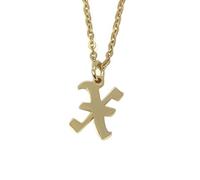 Elefezar Collier Lettre Alphabet Initiale Ancienne Anglaise, Métal, Zircone cubique