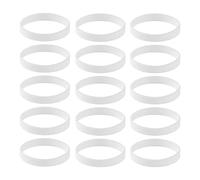 Elegabrillia 15 Pièces Bracelet en Silicone Souple Bracelet Caoutchouc Simple Mode Élastique Lavable Imperméable Convient pour Activité Scolaire Usage Professionne