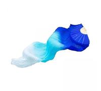 Elegabrillia 2X Éventail de Danse du Ventre pour Spectacle, Accessoire Long en Soie pour Femme