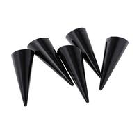 Elegabrillia 5 Pièces Présentoir Bague Porte-Bague Support Anneau Présentoir Bijoux en Plastique Style Cône Adapté Dressing Magasin Maison Comptoir, Noir