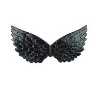 Elegabrillia Aile d'Ange Aile de Démon Costume Noire Accessoire Déguisement Original en Tissu Léger avec Sangle Élastique Adaptée pour Adulte Fête Costumée