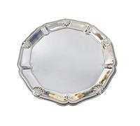 Elegabrillia Assite Ronde En Acier Inoxydable 304 Brillant Plateau Service Rond En Acier Inoxydable Compact pr Coiffeuse, 31.5CM