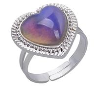 Elegabrillia Bague Rétro à Changement de Couleur, Sensible à La Température, Ajustable, en Alliage, Idéale comme Cadeau Ou pour Un Usage Personnel, #2