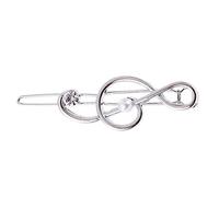 Elegabrillia Barrette Géométrique Clip Pince Accessoire Cheveux Alliage Design Créatif Fixation Sécurisée Adaptée Rencontre Prière Quotidien Surprise, argent