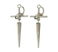 Elegabrillia Boucles d'oreilles épée Gothiques, Bijoux, Accessoire de Costume de Festival, Style Médiéval, en Alliage Gothique pour Hommes et, Argent
