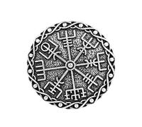 Elegabrillia Broche Ovale à Symbole Médiéval pour écharpe et Pull, Argent 2