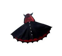 Elegabrillia Cape Halloween Costume Garçon Fille Capes Sorcier Sorcière Médiéval avec Capuche Fibre d'Acétate Douce Adapté Fête Maquillage Noël Carnaval Club, s