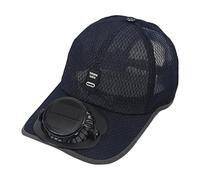Elegabrillia Chapeau Ventilateur Casquette Visor Lunettes avec Fonction Refroidissement en Polyester pour Protection Solaire et Ventilation Adaptée aux Hommes, marine