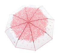 Elegabrillia Dôme Pliable, Compact et Léger, Long et Transparent, Idéal pour Les des Adultes, Rose