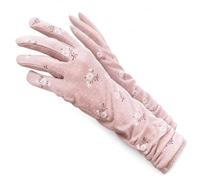 Elegabrillia Gants Femme en Coton Fin Respirant Soutien du Poign Protection s Articulations pour Conduite Cyclisme Extérieur Protection Solaire Motif Fleur pour Tenue Décontractée