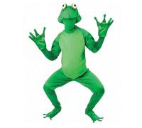 Elegabrillia Grenouille Déguisement Original Matière Polyester Capuche Expressive Mains Palmées Adapté pour Jeu de Rôle Scène Anniversaire Déguisé Spectacle Adulte Atelier de Théâtre, M
