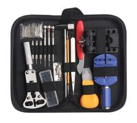 Elegabrillia Kit Outils Réparation Montre Pack Complet d'Ouverture Support Boîtier Tournevis Mini Brucelles Chasse-goupilles avec Boîtier de, Kit De Réparation De Montre 147 Pièces - A