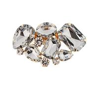 Elegabrillia Lot de 2 Broches à Boucle En Cristal, Papillon, Feuille, Perle et Diamants. Multifonctionnelles, Elles Conviennent à La Décoration de Chaussures et Au, D, 6,5 x 4 cm