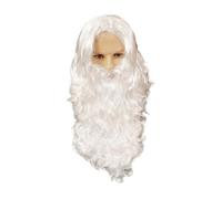 Elegabrillia Perruque et Barbe de Père Noël, Perruque Bou de Noël pour Spectacles, Carnavals, Accessoires Photo