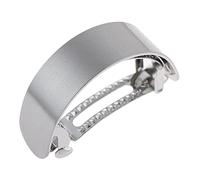 Elegabrillia Pince à Cheveux Semi-circulaire Française à Surface Lisse, Argent