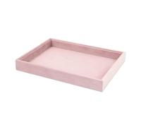 Elegabrillia Plateau de Rangement pour Bijoux, Support et étagère, Doublé de Velours, Matériau Anti-Rayures, Idéal pour Les Femmes et Les Filles, Cadeau pour La Ma, Plateau Vierge Rose