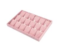Elegabrillia Plateau de Rangement pour Bijoux, Support et étagère, Doublé de Velours, Matériau Anti-Rayures, Idéal pour Les Femmes et Les Filles, Cadeau pour La Ma, Plateau Collier Rose