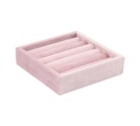 Elegabrillia Plateau de Rangement pour Bijoux, Support et étagère, Doublé de Velours, Matériau Anti-Rayures, Idéal pour Les Femmes et Les Filles, Cadeau pour La Ma, Plateau Anneaux Carrés