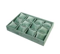 Elegabrillia Plateau de Rangement pour Bijoux, Support et étagère, Doublé de Velours, Matériau Anti-Rayures, Idéal pour Les Femmes et Les Filles, Cadeau pour La Ma, Plateau à Bracelets Vert