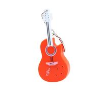 Elegabrillia Porte-clés Guitare Miniature Pendentif Sonore Musical avec Éclairage Conception Solide Léger Convient pour Decoration Vêtements Usage Quotidien Fête A, Orange