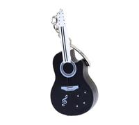 Elegabrillia Porte-clés Guitare Miniature Pendentif Sonore Musical avec Éclairage Conception Solide Léger Convient pour Decoration Vêtements Usage Quotidien Fête A, Noir