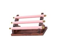 Elegabrillia Présentoir à Bagues, Organisateur de Bijoux avec Base en Bois, Support de Rangement pour Bagues, étagère à Poser sur Un Comptoir, dans Une Armoire Ou, Rose 22x10.5x9.5cm
