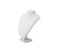 Elegabrillia Présentoir à Bijoux Buste pour Colliers et Chaînes, Organisateur de Bijoux en Magasin, Présentoir à Bijoux pour Colliers et Chaînes, Support pour, Polyuréthane Blanc 21x15cm