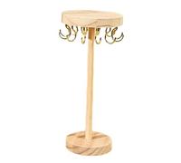 Elegabrillia Présentoir à Bijoux en Bois avec Crochet, Support pour Pendentifs et Organisateur de Bijoux, 12 Crochets