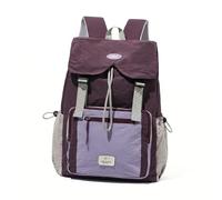 Elegabrillia Sac à Dos Scolaire Léger en Polyester avec Protection Contre L'humidité, Grande Capacité Intérieure, Conception Portable et Bretelles Réglables, C, Violet