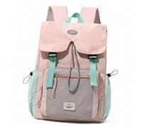 Elegabrillia Sac à Dos Scolaire Léger en Polyester avec Protection Contre L'humidité, Grande Capacité Intérieure, Conception Portable et Bretelles Réglables, C, Rose