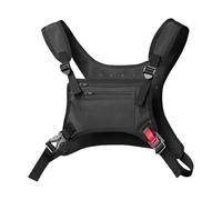Elegabrillia Sac de Poitrine pour Hommes et Femmes, Support Utilitaire, Pochette Avant pour Activités de Plein Air, Noir