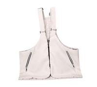 Elegabrillia Shoulder Harness Sac de Poitrine Canvas sous Le Bras Double Épaule Ajustable Veste Multifonction Adaptée pour Loisirs, Blanc