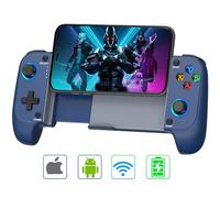 Elegamefy Manette de smartphone pour iPhone/Android, manette de téléphone portable, avec joystick No Dead Zones, lumière RVB, manette de téléphone portable turbo