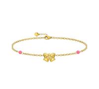 Elegance 11 designs Bracelet tendance en forme de nœud doré pour femme, bracelet fin et délicat à breloques en acier inoxydable, étanche, bijou d'été, cadeau pour femme, 7 inches, Acier inoxydable