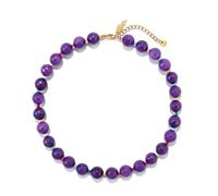 Elegance 11 designs Collier ras du cou avec perles blanches pour femme, collier ras du cou bohème imperméable en acier inoxydable avec pierre naturelle, bijou d'été fait à la main, Acier inoxydable