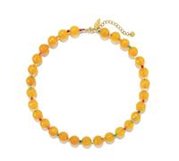 Elegance 11 designs Collier ras du cou avec perles blanches pour femme, collier ras du cou bohème imperméable en acier inoxydable avec pierre naturelle, bijou d'été fait à la main, Acier inoxydable