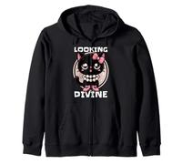 Élégance avec une touche féline. Chat. L'air divin. Sweat à Capuche