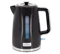 Briebe KT1168BLK Elegance Bouilloire électrique 1,7L à ébullition rapide, sans BPA, socle 360° noir