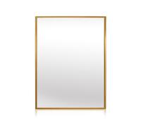 Elegance by Casa Chic - Grand Miroir Mural en métal - Rectangle 70x50 cm - Métal galvanisé - Or