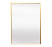 Elegance by Casa Chic - Grand Miroir Mural en métal - Rectangle 90x60 cm - Métal galvanisé - Or